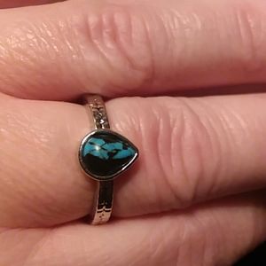 Silver turquoise ring
